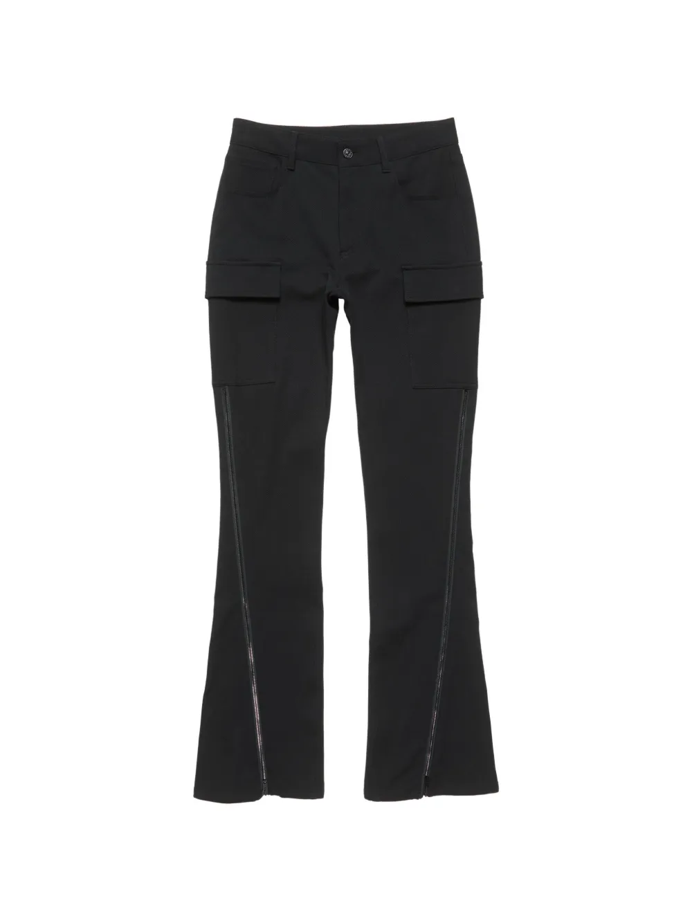 Acne Studios Stretch cargo broek met rits Zwart
