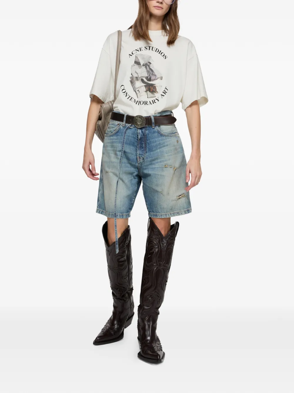  Acne Studios Printed T-shirt - Neutrals 