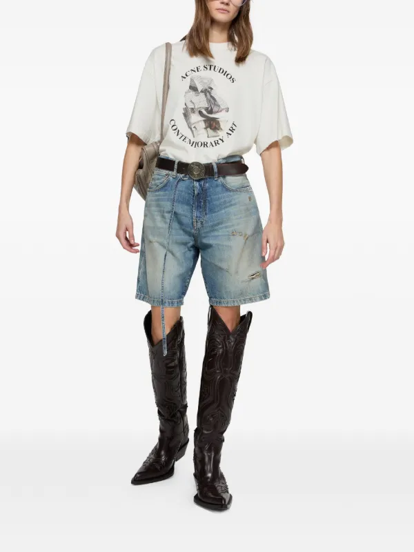 acne studios プリント Tシャツ Acne Studios プリント Tシャツ | ニュートラル | FARFETCH JP
