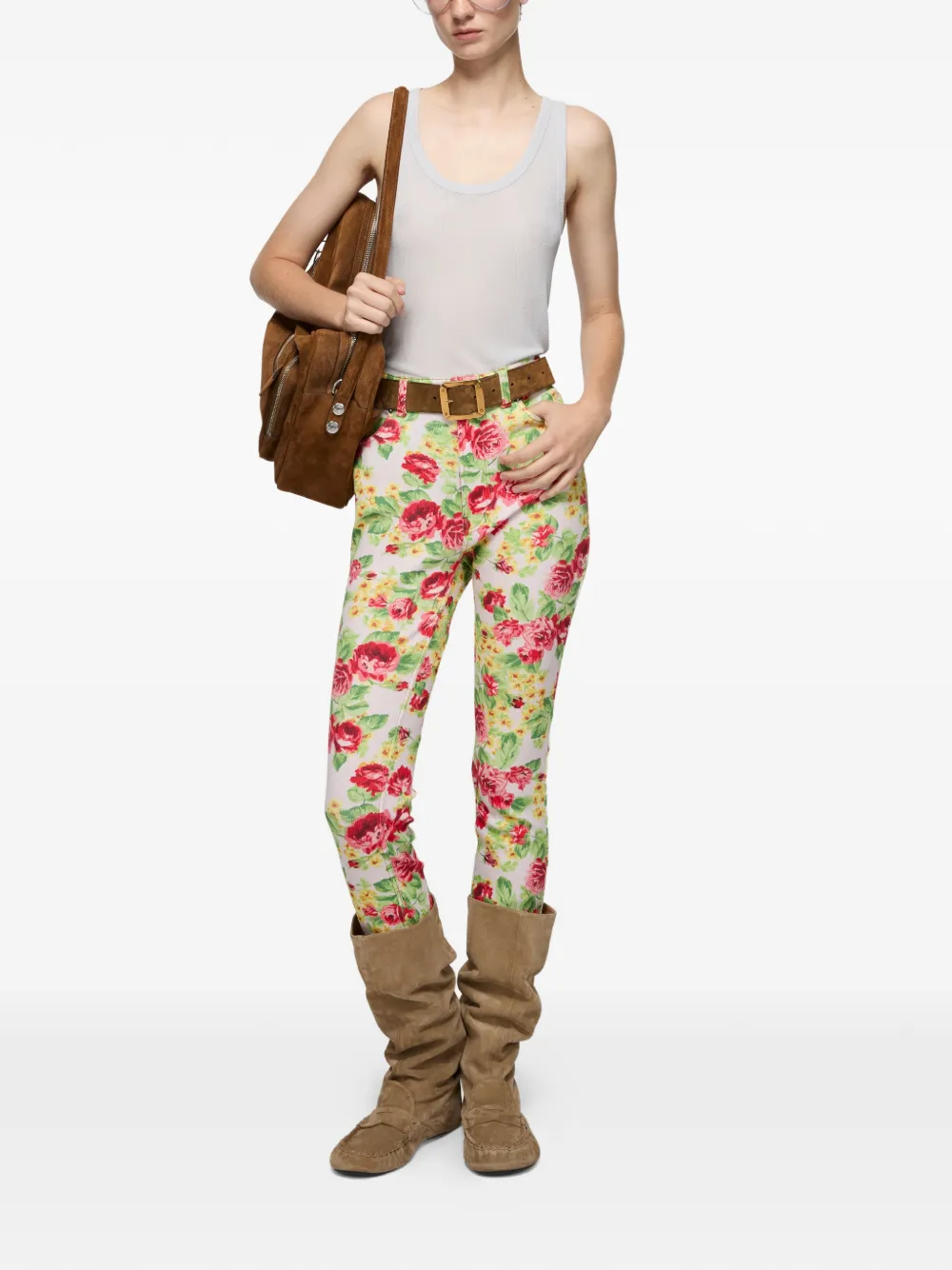 Acne Studios Geribbelde top Grijs