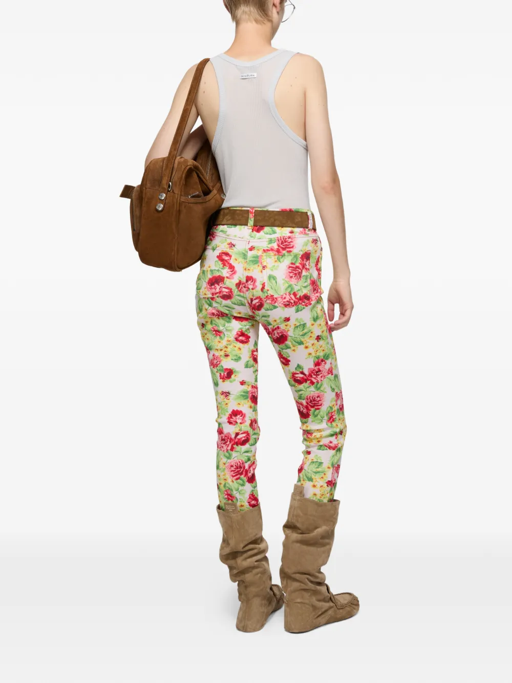 Acne Studios Geribbelde top Grijs