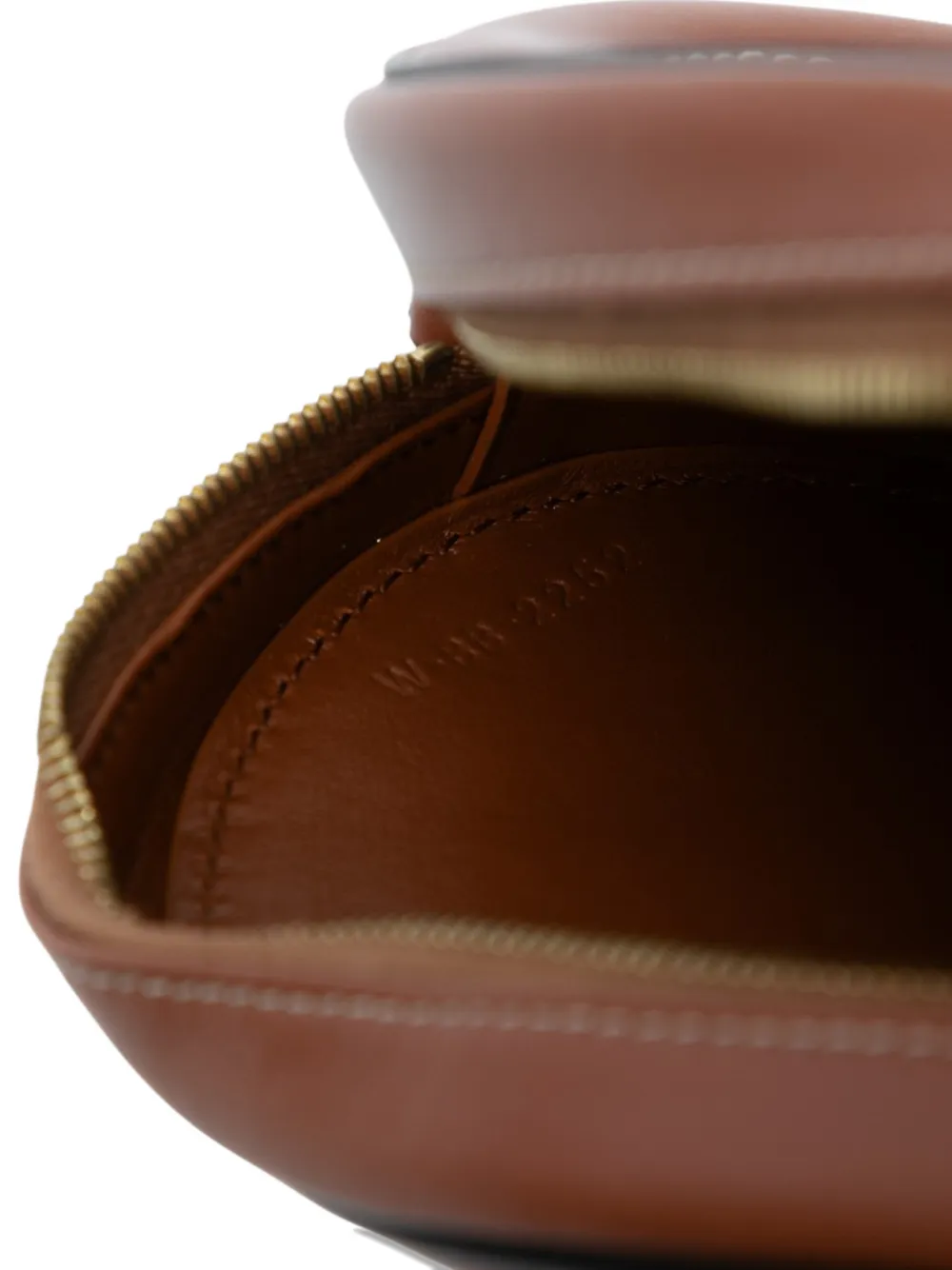 Pre-owned Celine 2022 Small Houndstooth Canvas And Calfskin Cuir Triomphe Oval Crossbody Bag In Brown