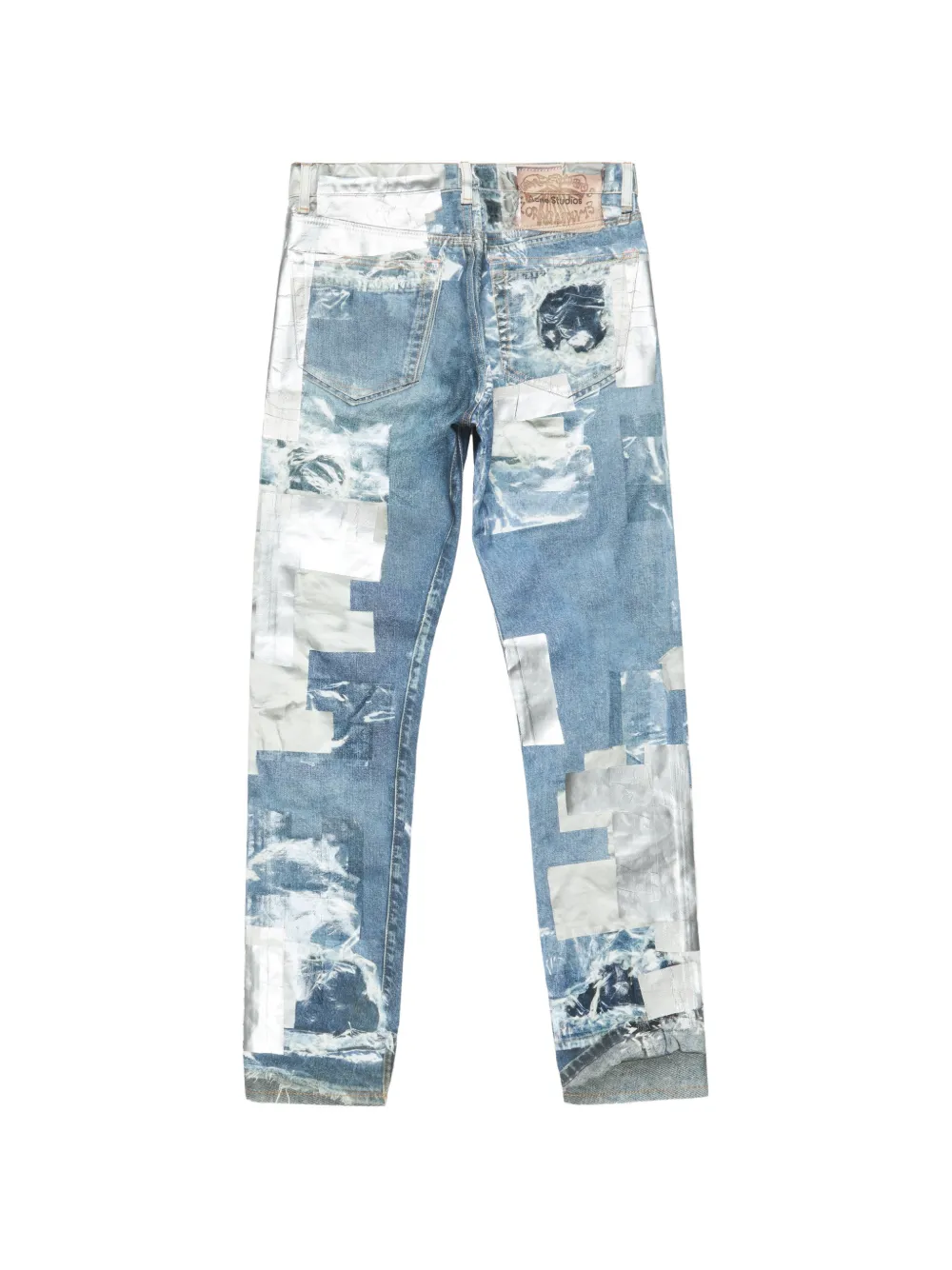 Acne Studios Jeans met patchwork Blauw