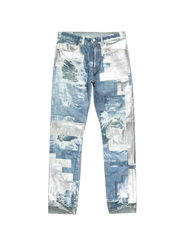 Acne Studios Printed Jeans - 1979 in Blue