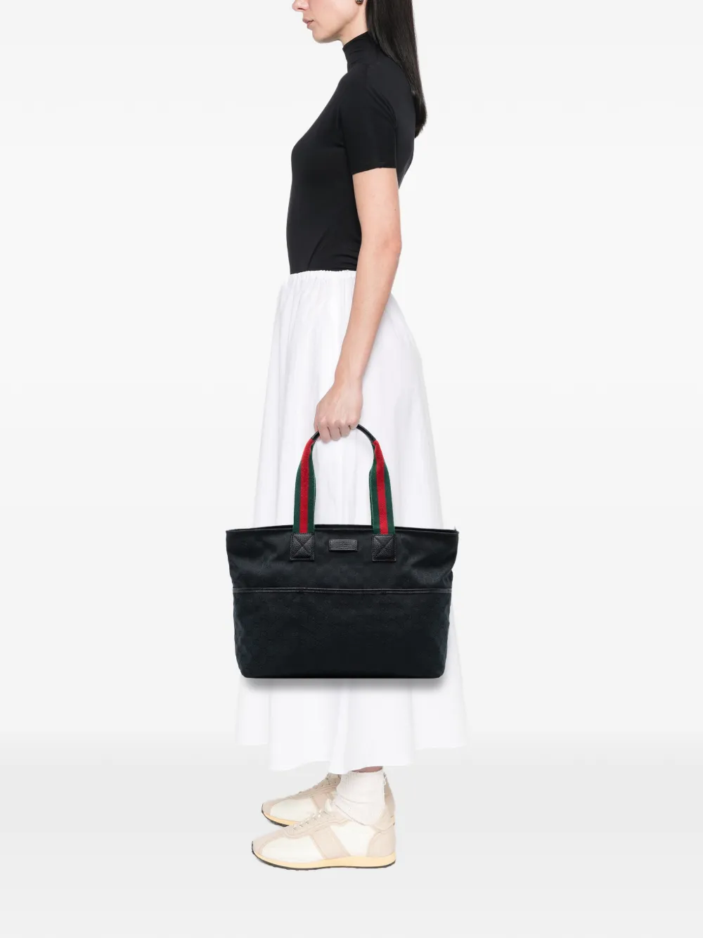 Gucci Pre-Owned 2000-2015 GG Canvas Web tote bag | Pre-Owned | Image 2