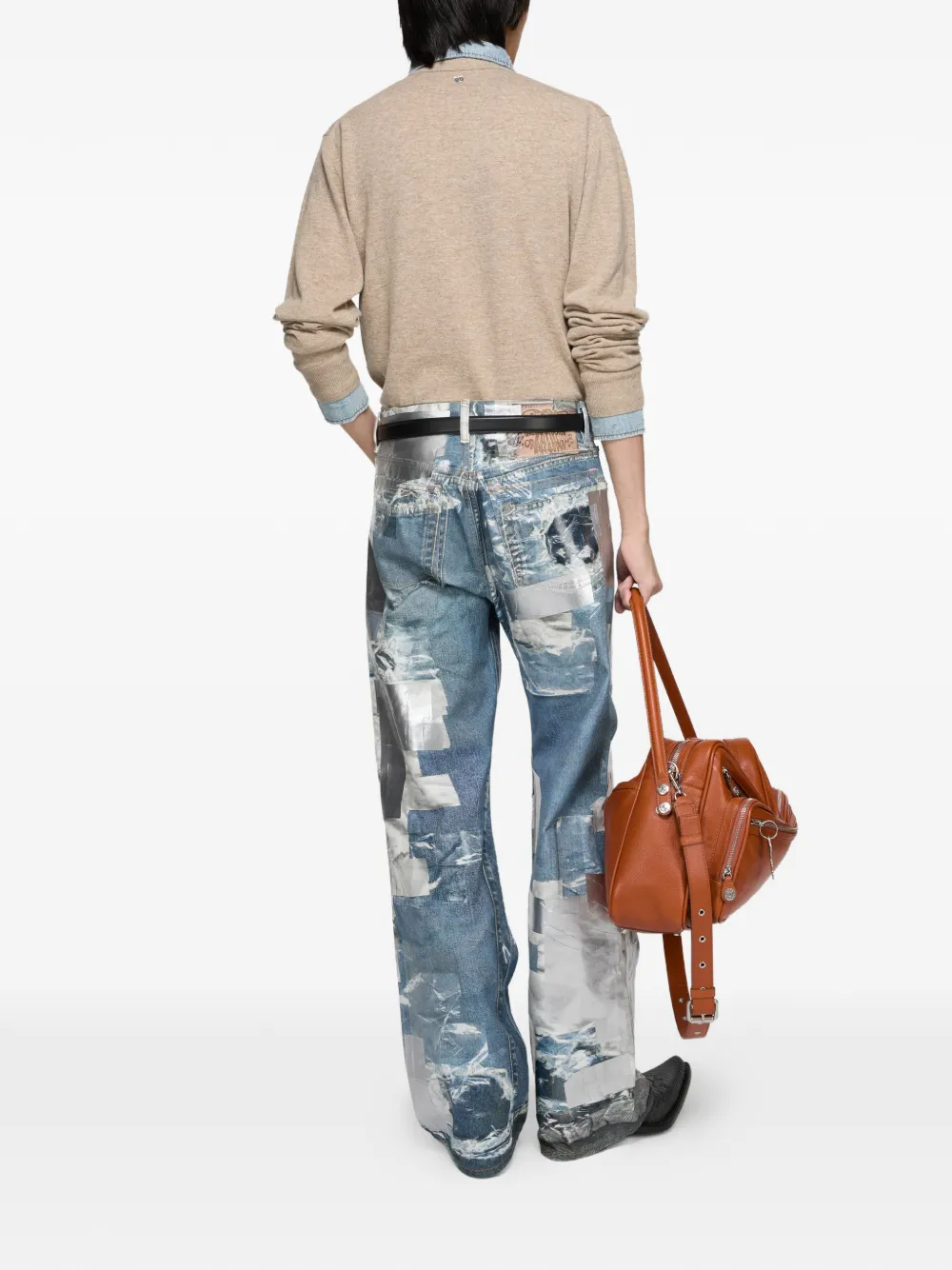  Acne Studios Ripped Patchwork Jeans - Blue 