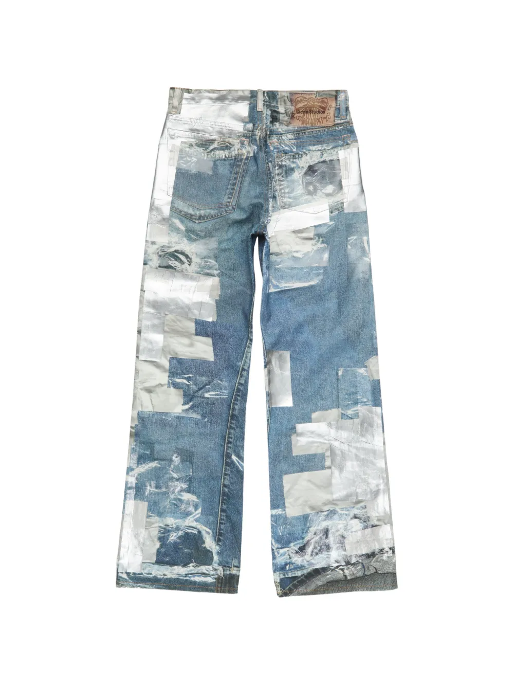 Acne Studios Jeans met patchwork Blauw