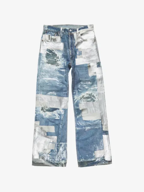 Acne Studios ripped patchwork jeans