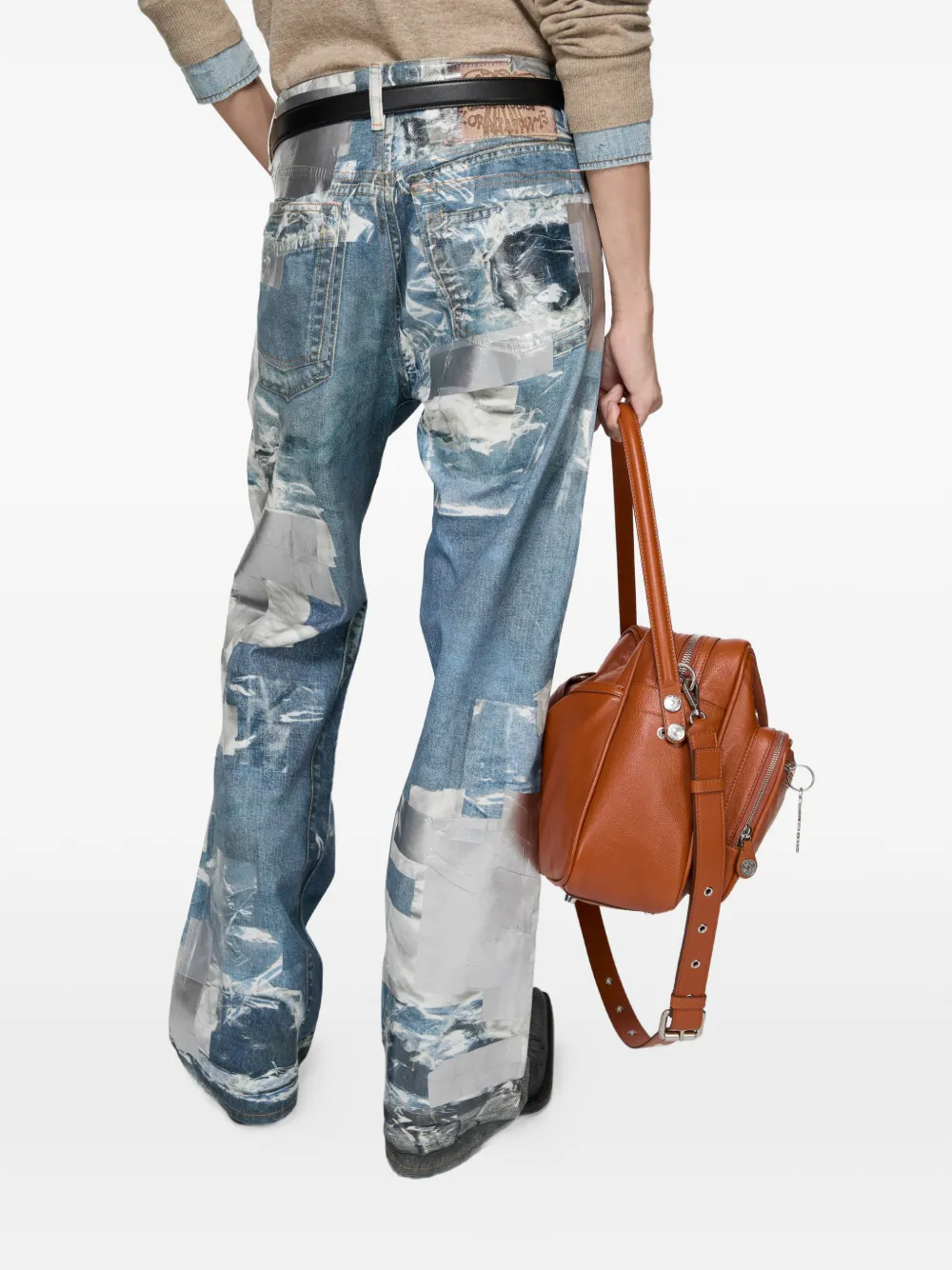 Acne Studios Jeans met patchwork Blauw