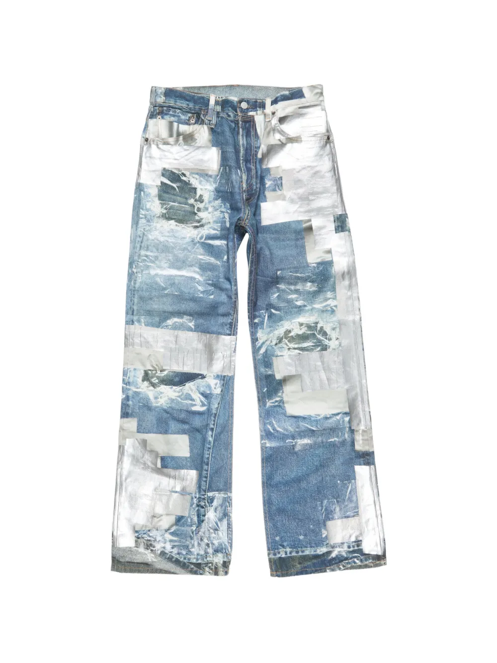 Acne Studios patchwork trousers - Blu