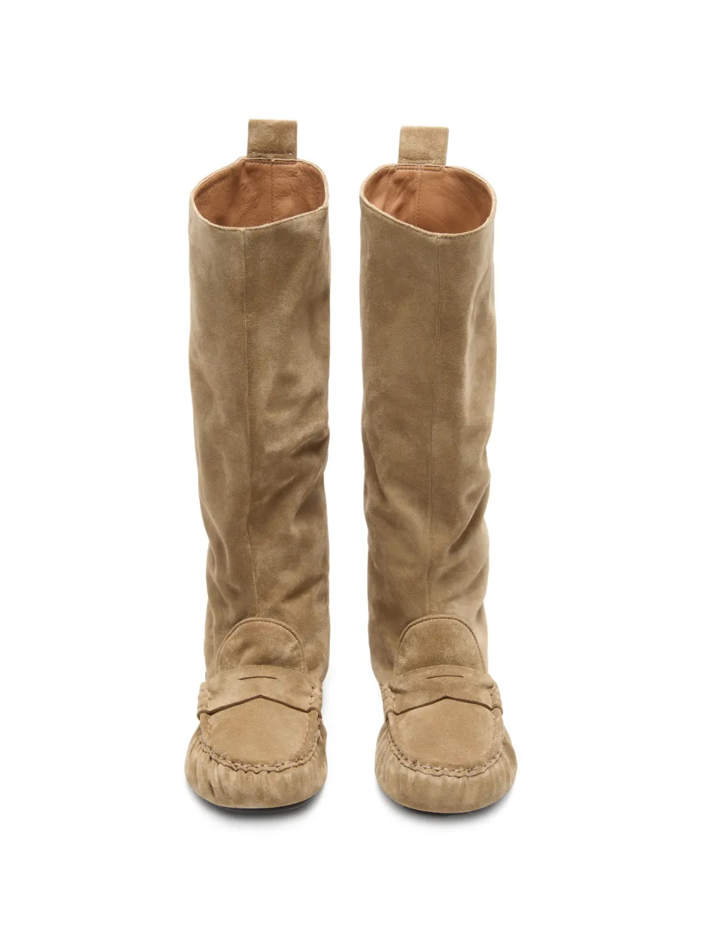 Acne Studios Slouch toe-detail boots Beige