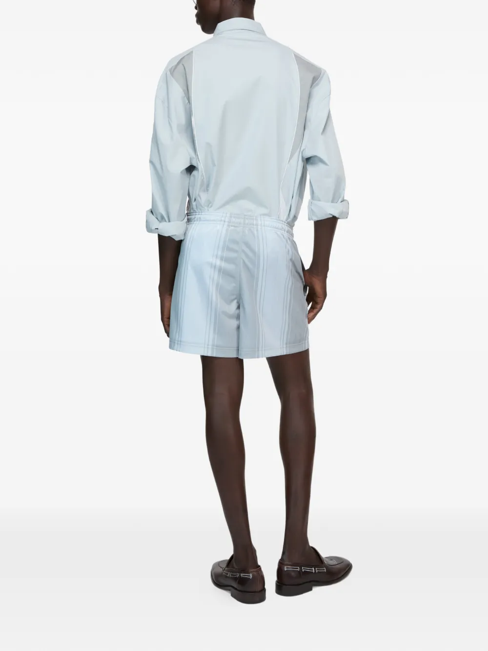 Acne Studios Gestreepte shorts Blauw