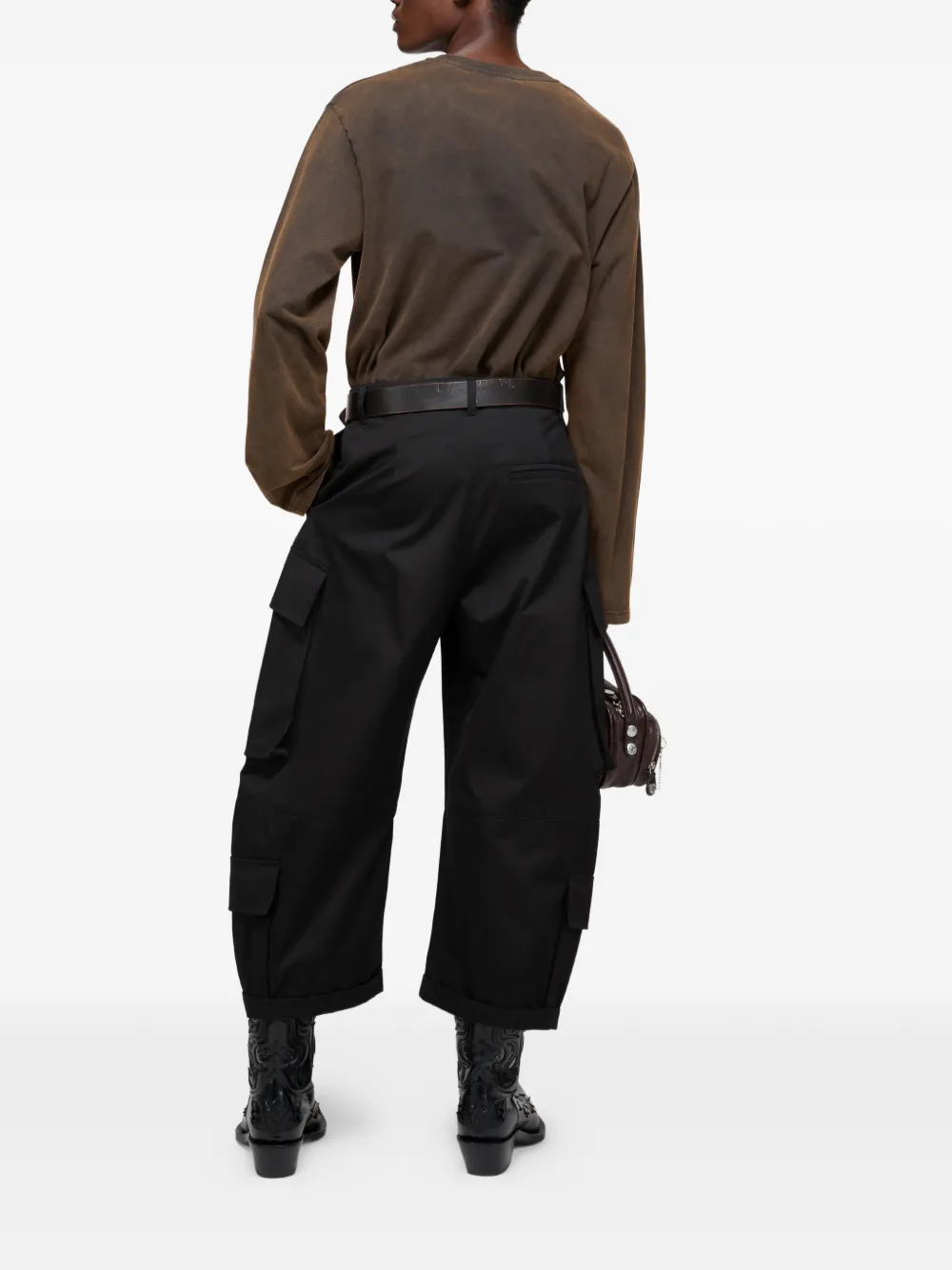 Acne Studios T-shirt met ruimvallende pasvorm en print Bruin