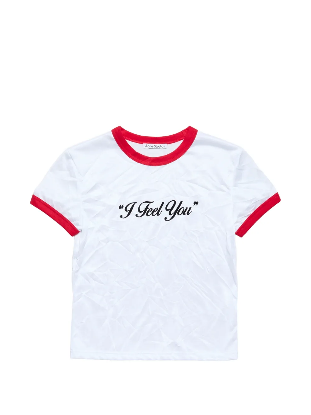 Acne Studios crinkled logo T-shirt - Weiß