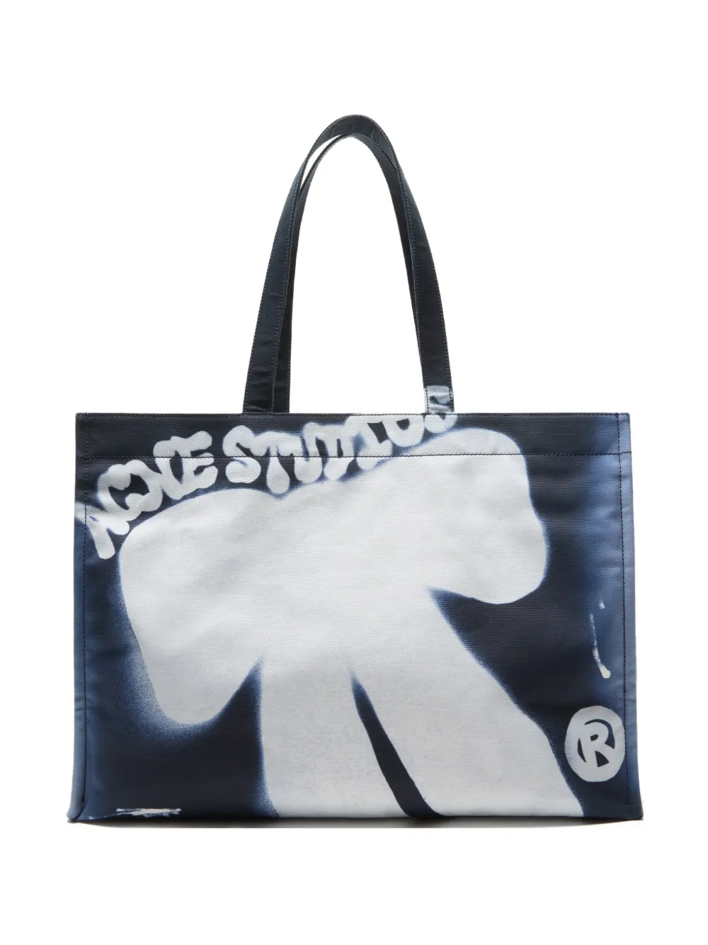 Acne Studios print-detail tote bag | Blue | Image 1