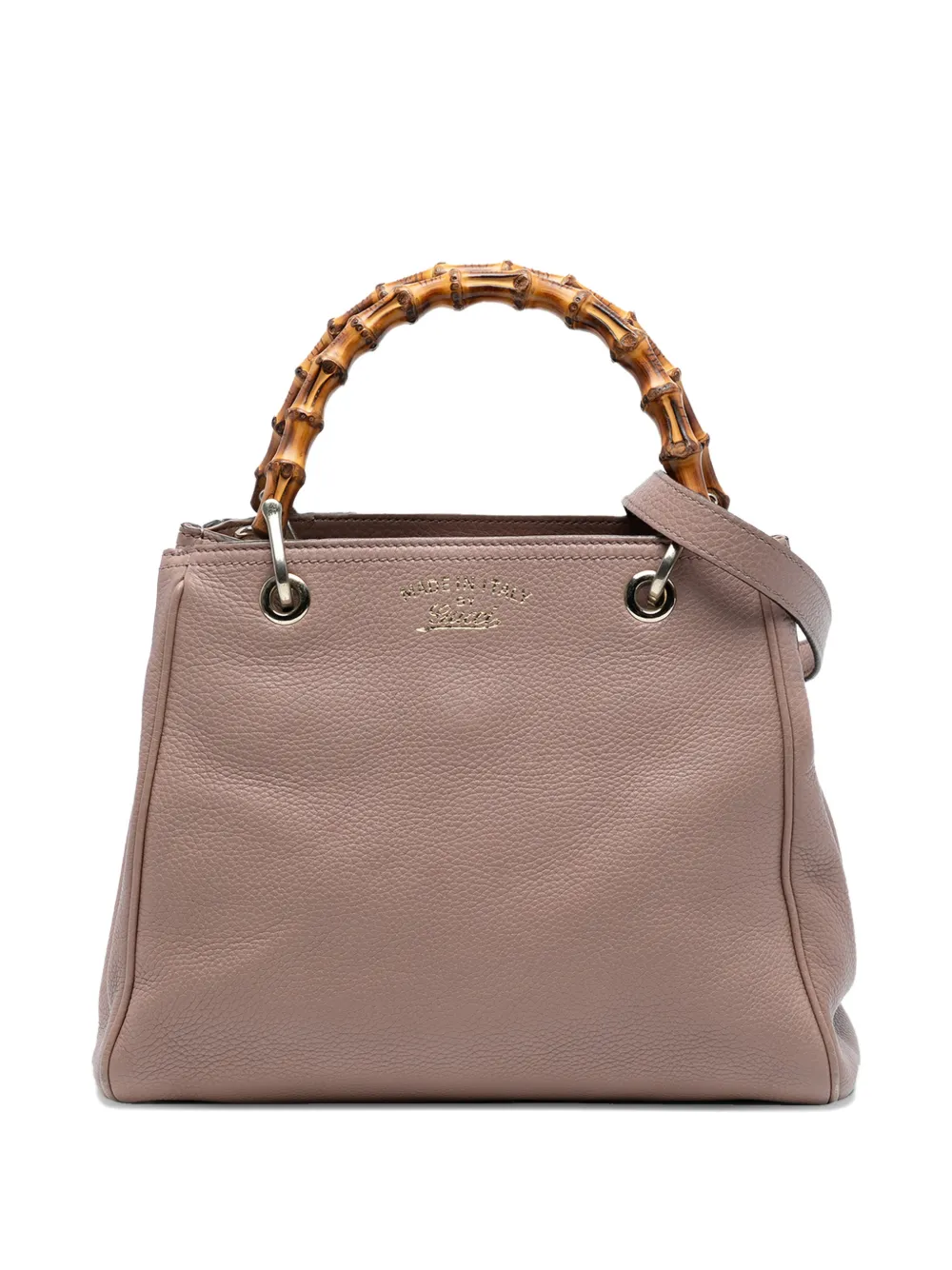 Gucci Pre-Owned Borsa shopper piccola in pelle di vitello e bambù 2016-2025 - Marrone