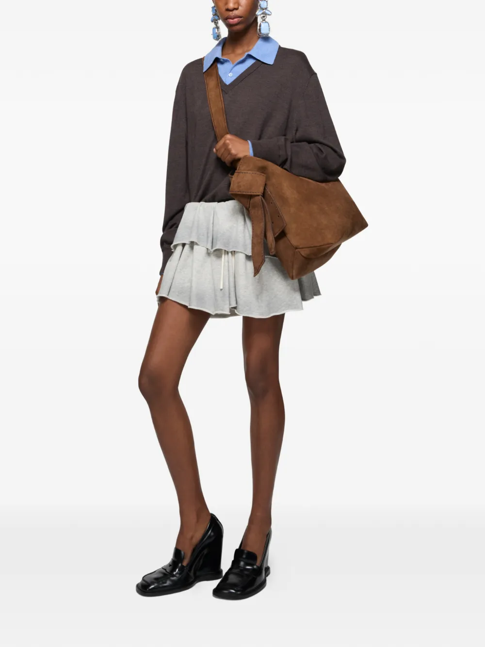  Acne Studios Musubi Knot-detail Shoulder Bag - Brown 
