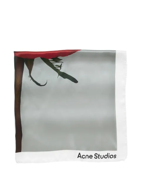 Acne Studios rose-print silk scarf