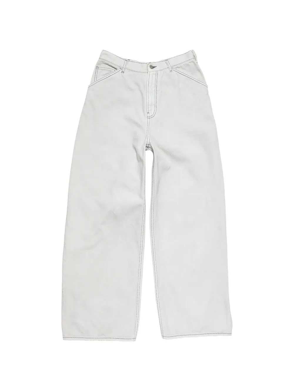 Acne Studios bow-embroidered trousers - Bianco