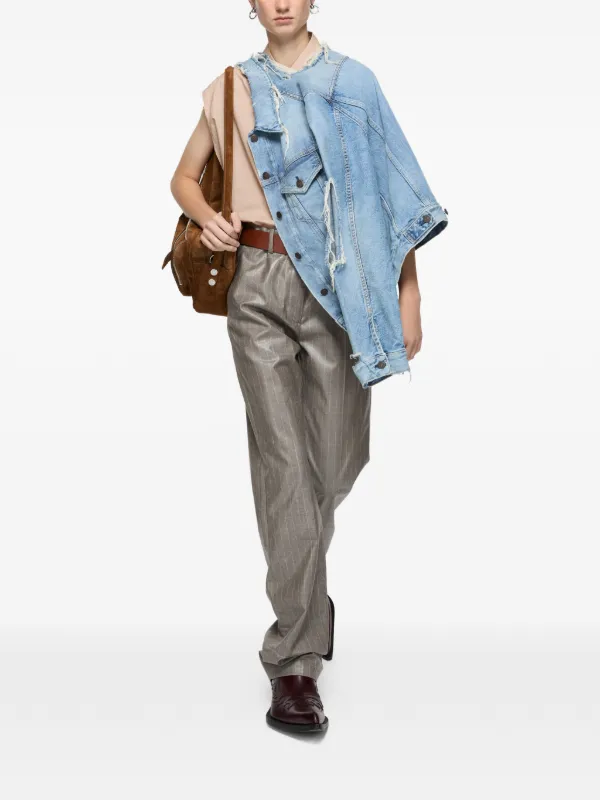 Acne Studios ダメージ ジャケット | ブルー | FARFETCH JP