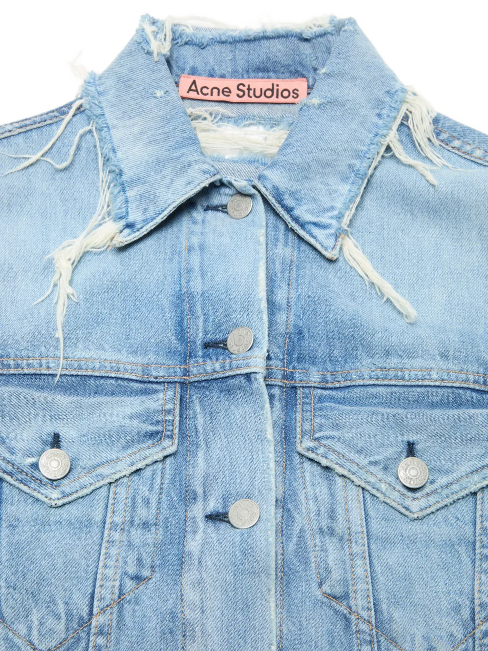 Acne Studios ダメージ ジャケット | ブルー | FARFETCH JP