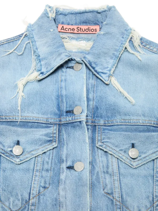 Acne Studios ダメージ ジャケット | ブルー | FARFETCH JP