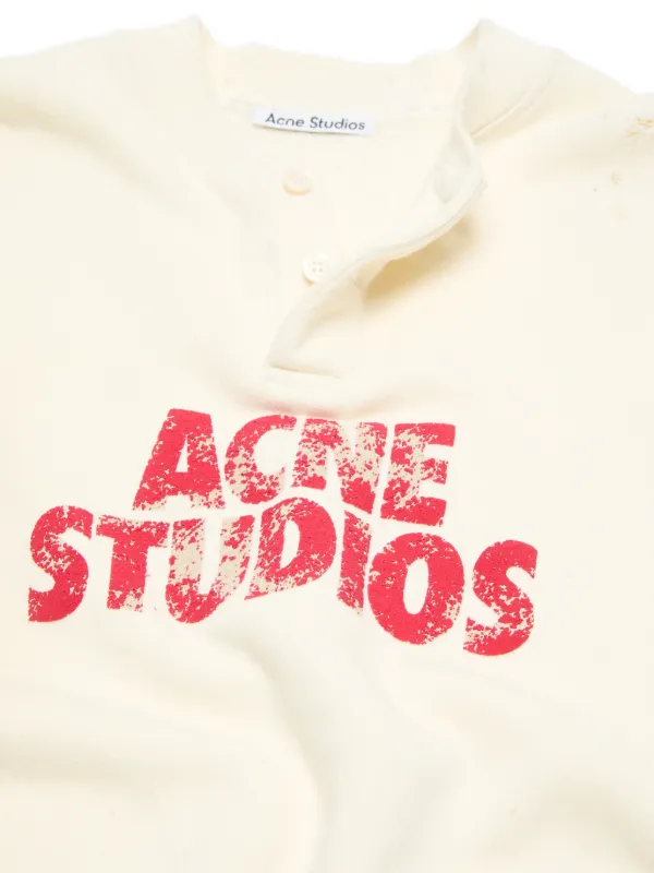 Acne Studios ロゴ スウェットシャツ | ニュートラル | FARFETCH JP