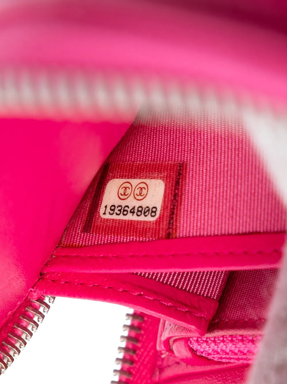 Pre-owned Chanel 2014 Large Quilted Lambskin Zip Around Organizer Clutch Bag In Pink