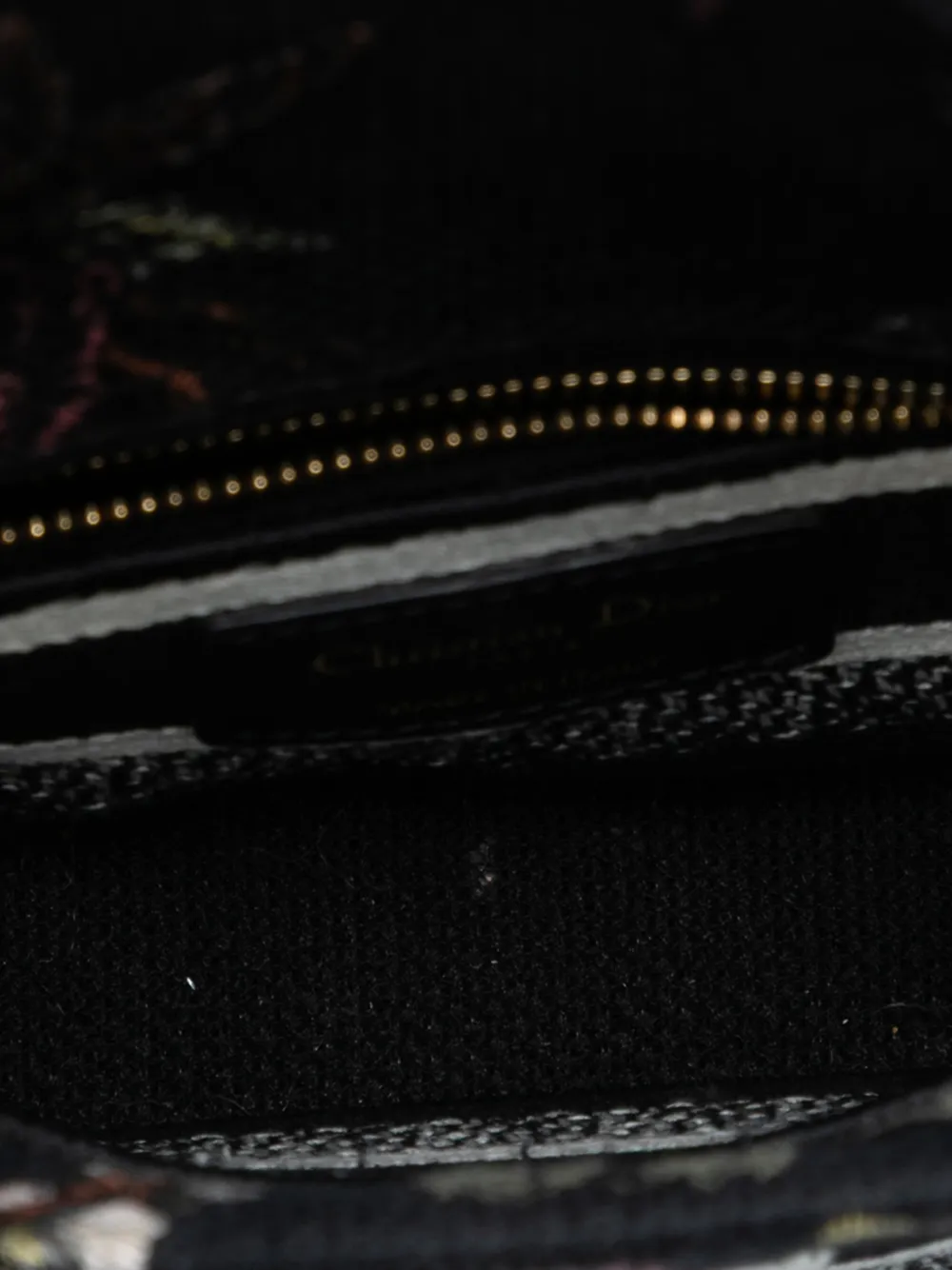 Pre-owned Dior 2022 Mini Embroidered Canvas Mille Fleurs Lady D Lite Satchel In Black