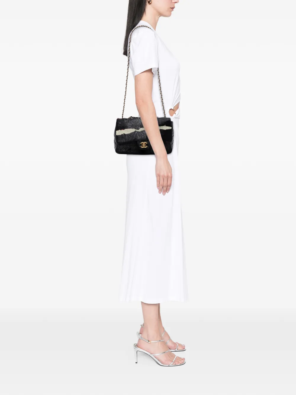 Pre-owned Chanel 2014 Paris Dallas Medium Pony Hair Flap Shoulder Bag In Brown