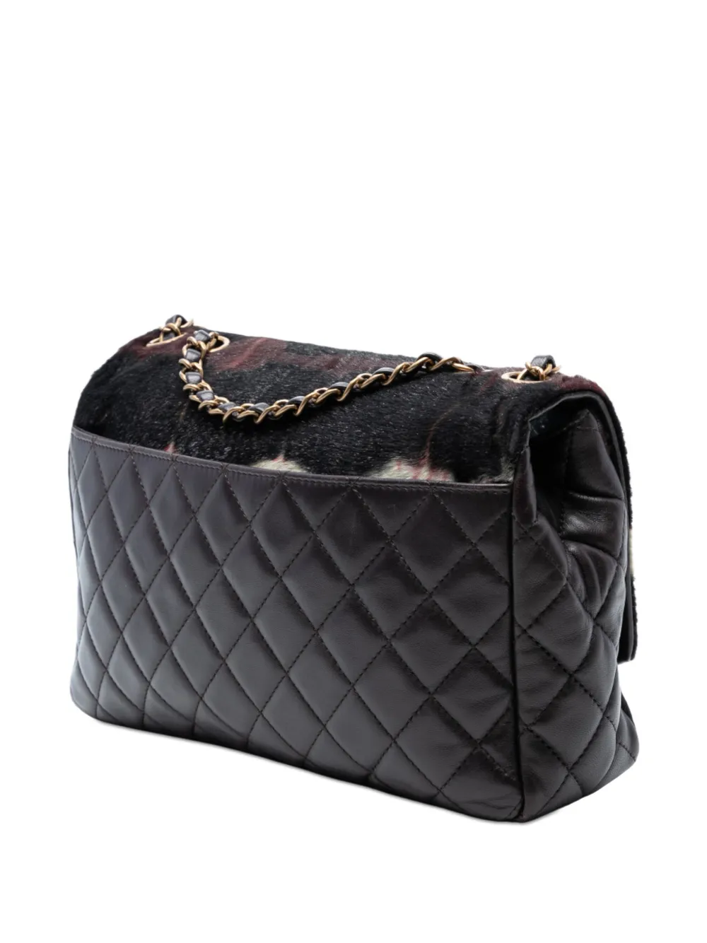 Pre-owned Chanel 2014 Paris Dallas Medium Pony Hair Flap Shoulder Bag In Brown