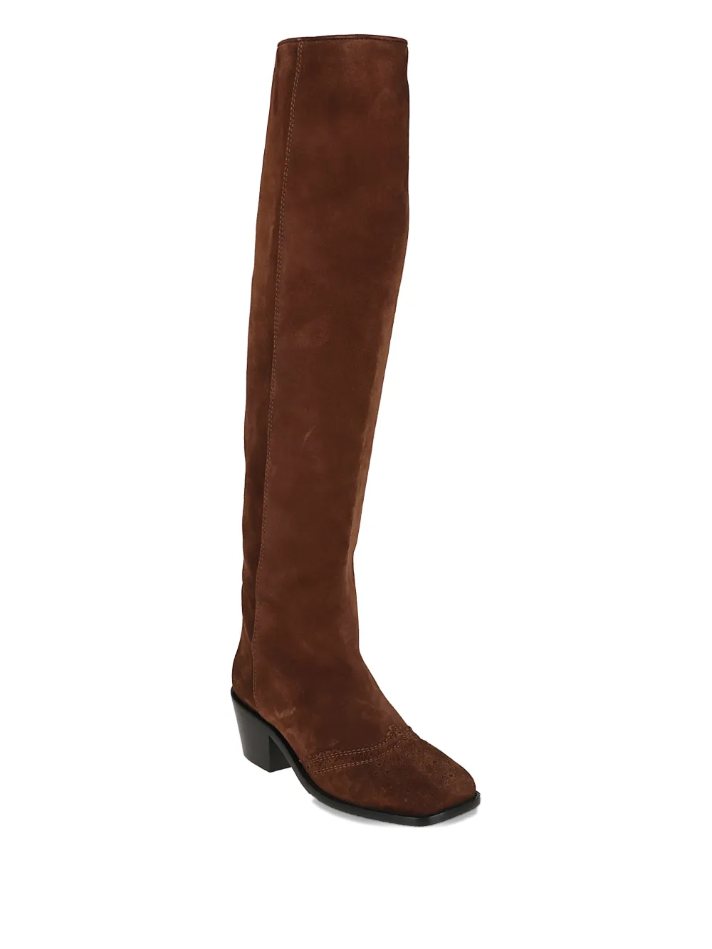 Ermanno Scervino Brogue suede over-the-knee boots | Over-The-Knee Boots | Image 2