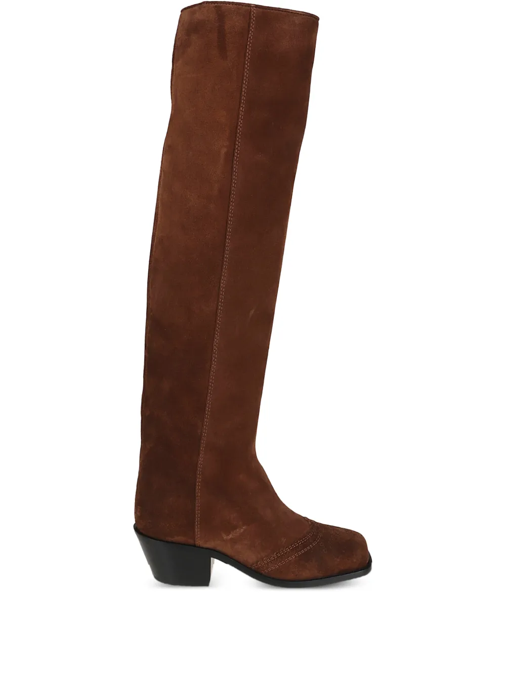 Ermanno Scervino cuissardes Brogue en daim | marron | Image 1