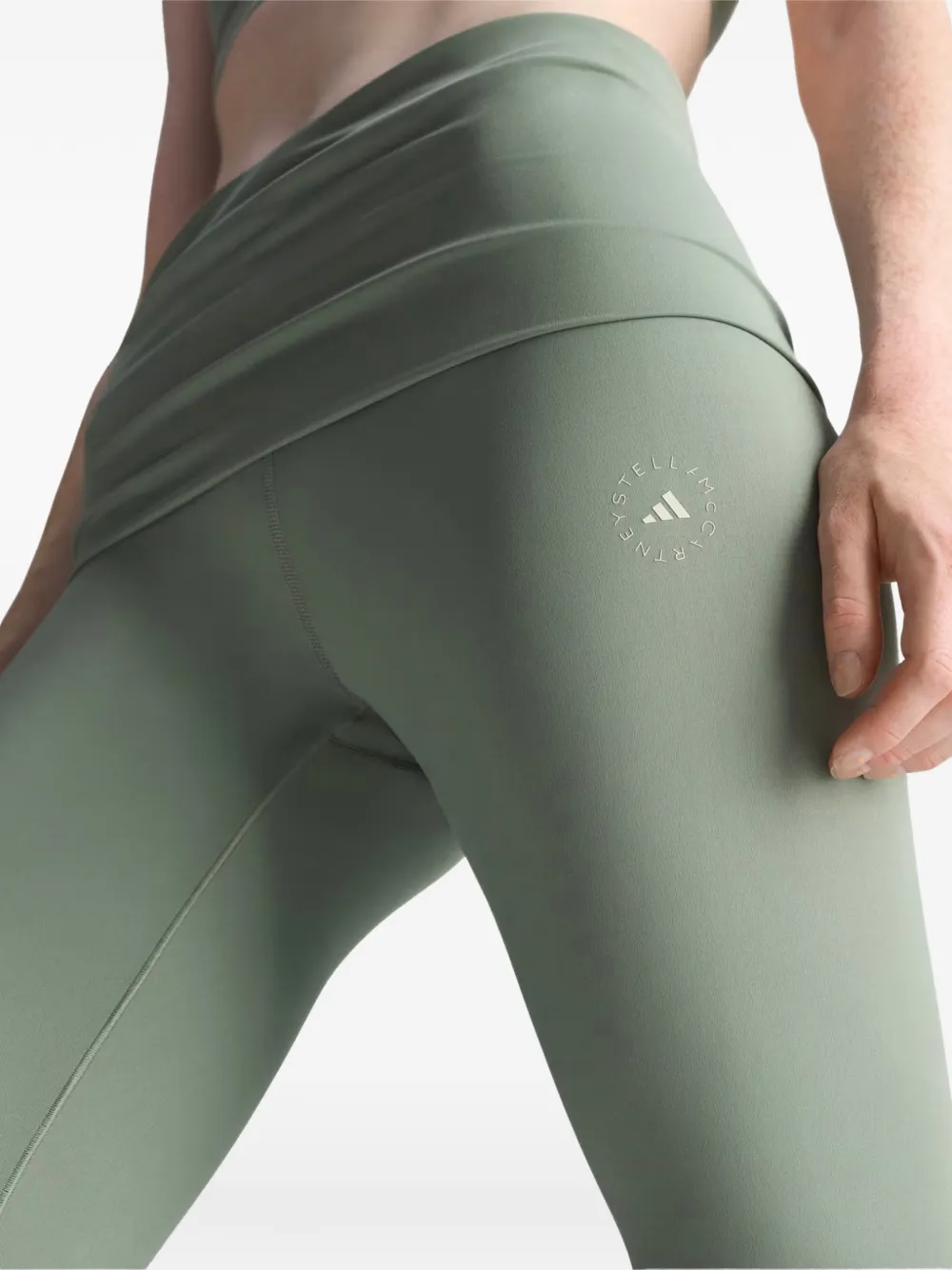 adidas by Stella McCartney split-cuff leggings Groen