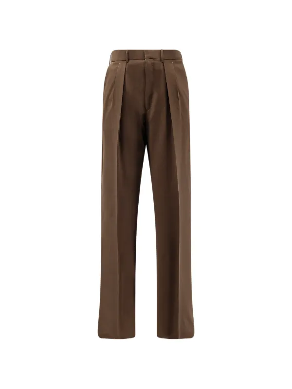 Tom Ford Pleated Trousers in Brown