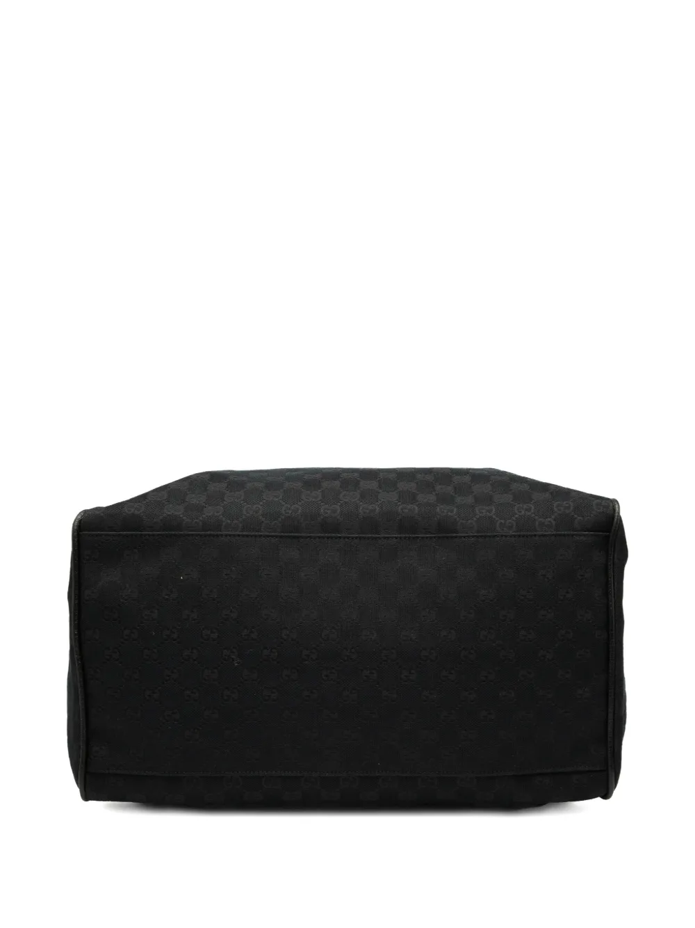 Pre-owned Gucci 2000-2015 Gg Canvas Web Travel Bag In Black