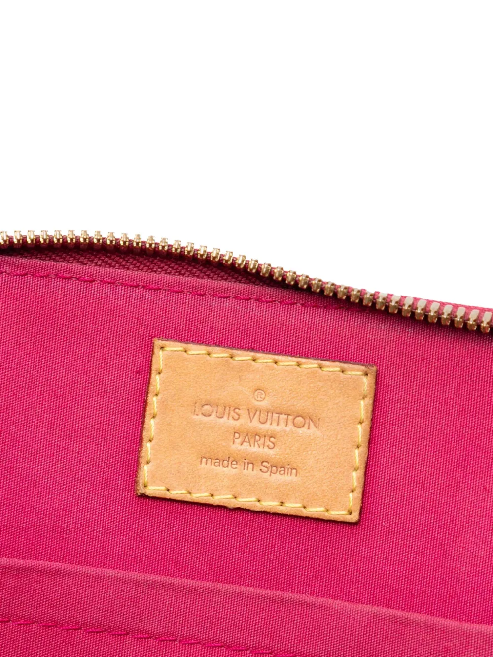 LOUIS VUITTON Pre-owned 2013 Monogram Vernis Alma Bb Satchel In Red
