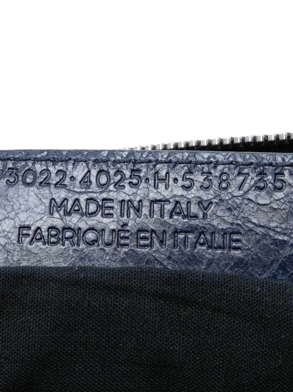 BALENCIAGA Pre-owned 2014 Lambskin Motocross Classic Clip M Clutch Bag In Blue