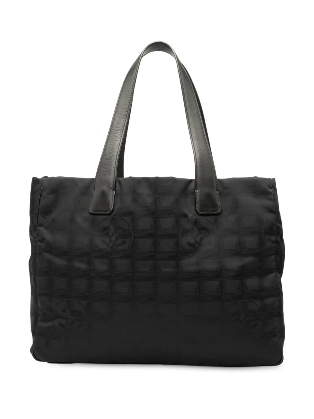 CHANEL Pre-owned 2002-2003 New Travel Line Nylon Tote Bag In Black