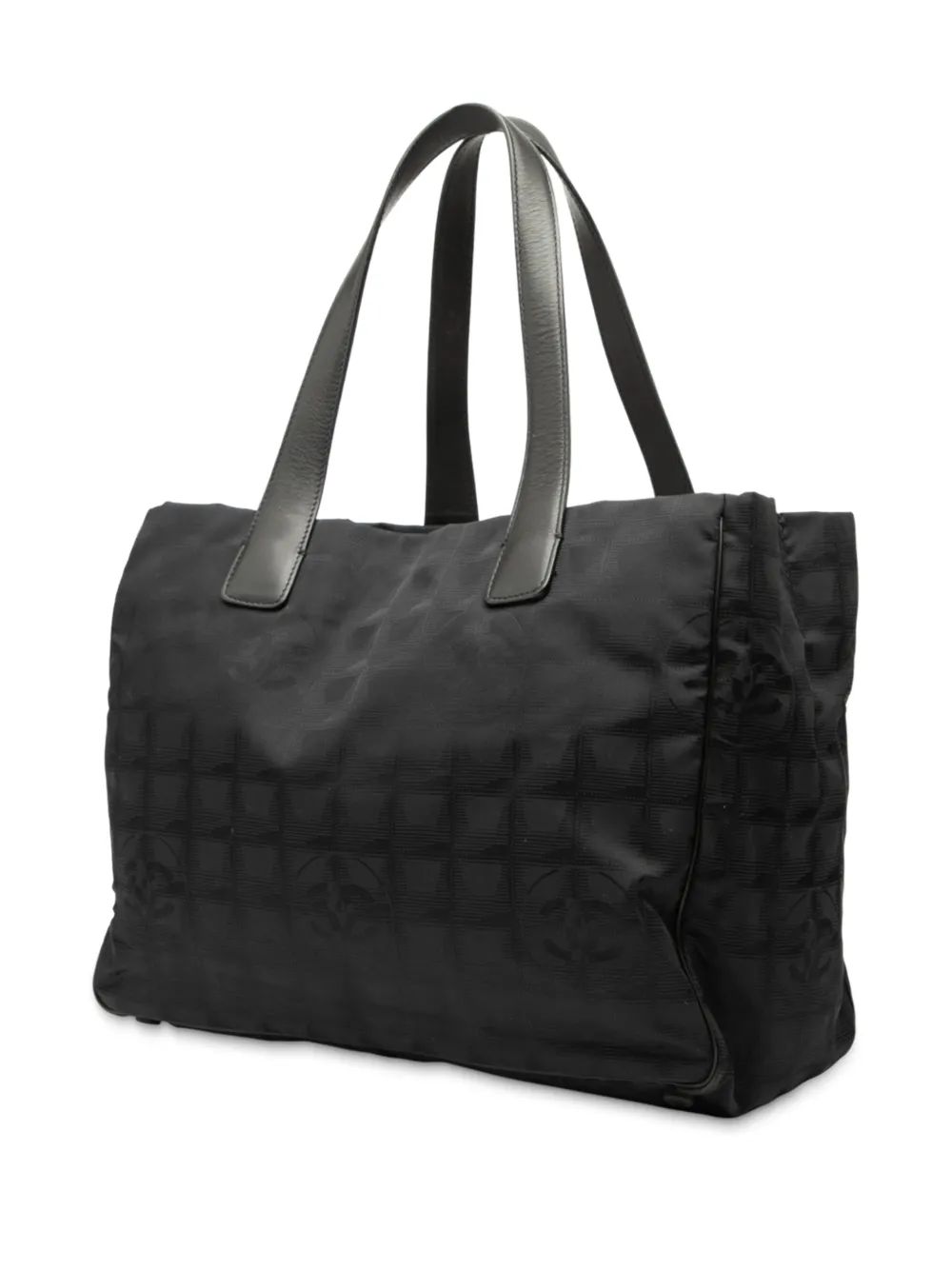 CHANEL Pre-owned 2002-2003 New Travel Line Nylon Tote Bag In Black