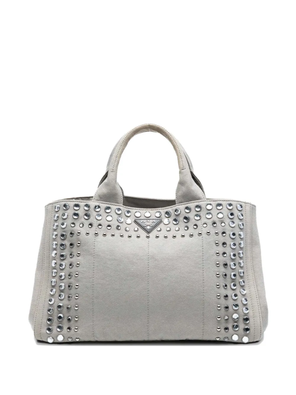Prada Pre-Owned 2013-2025 Canvas Canapa Bijoux satchel | Grey | Image 1