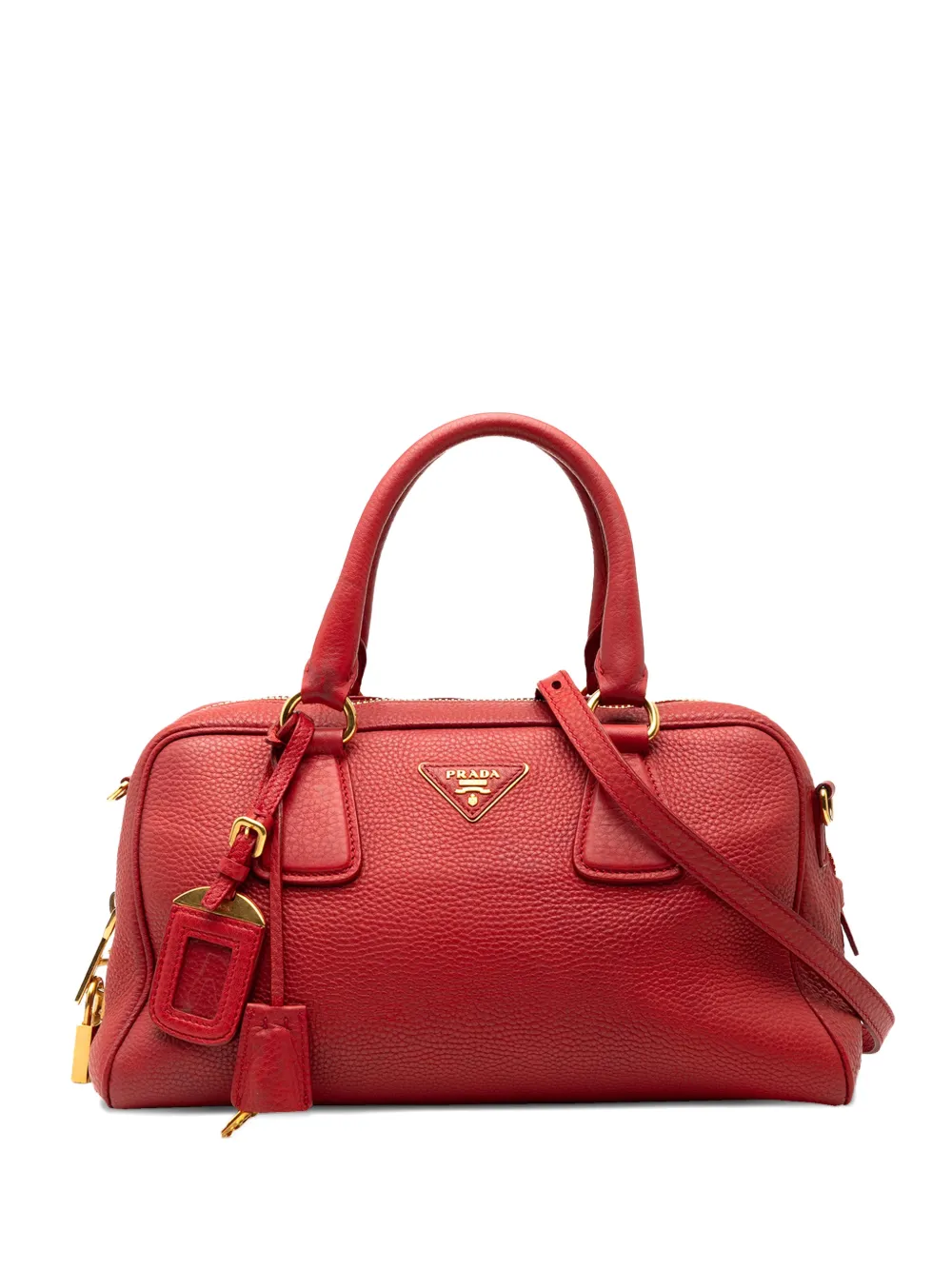 Prada Pre-Owned 2010-2025 Vitello Daino Bauletto Bag satchel | rojo | Image 1