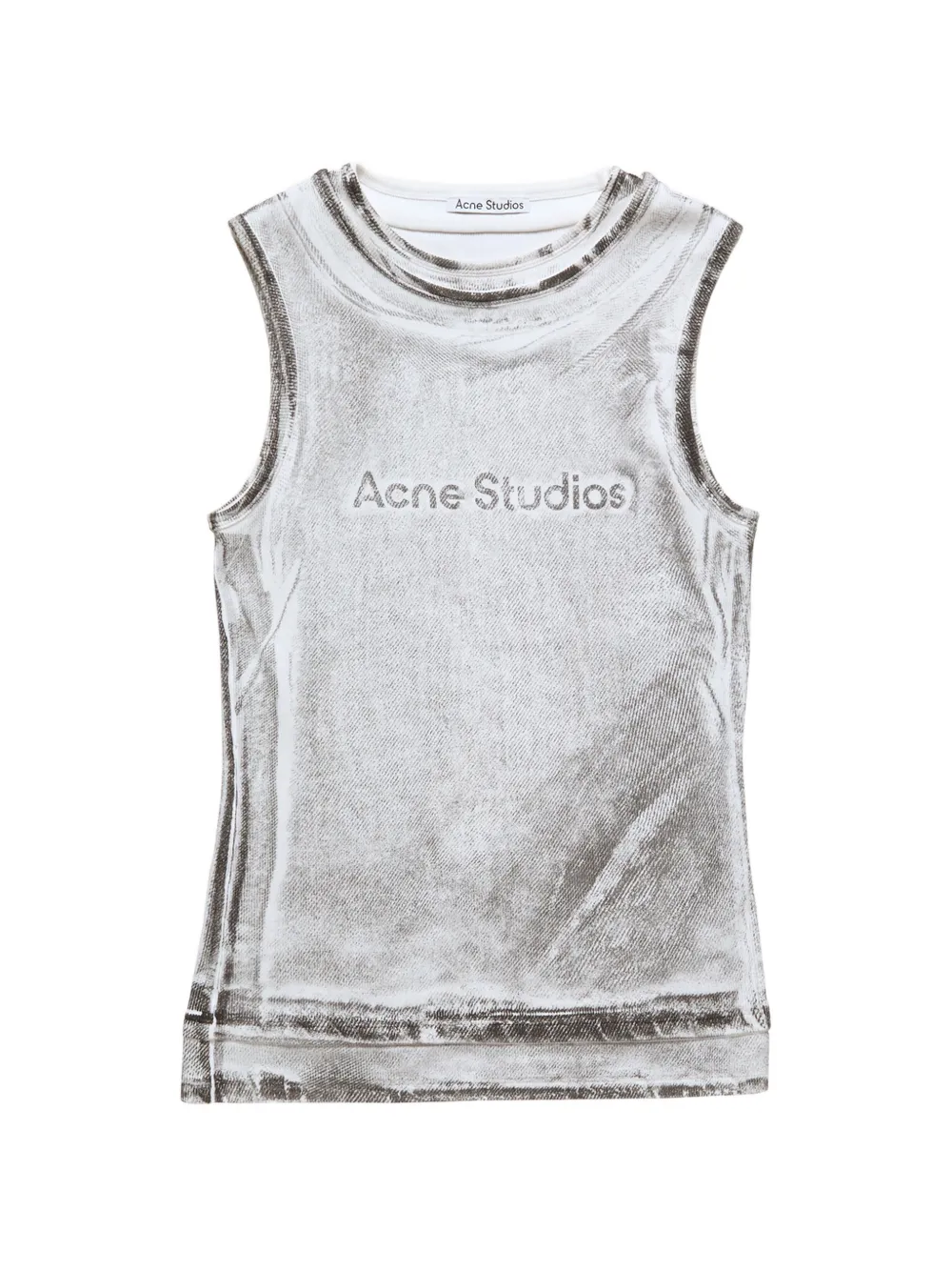 Acne Studios logo-print top - Grigio