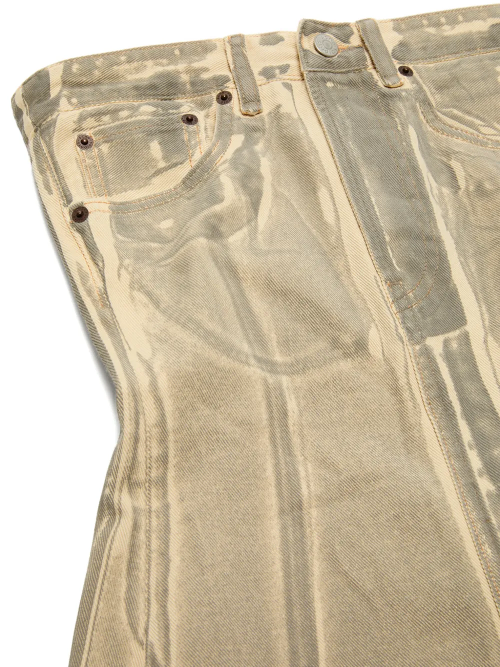 Acne Studios Mini-jurk met print Beige