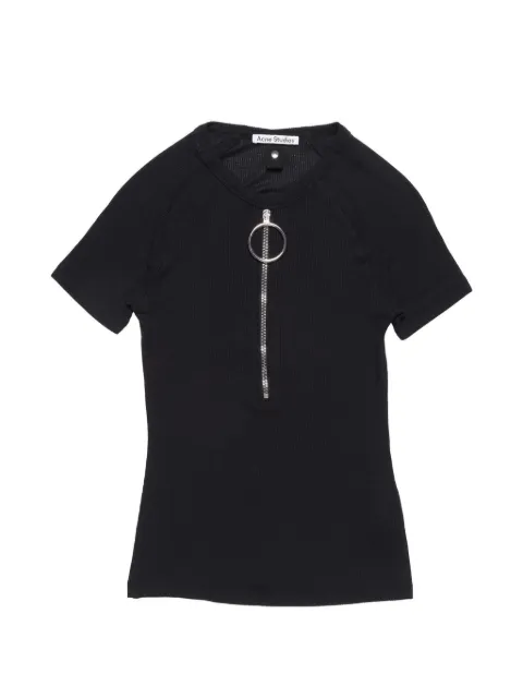Acne Studios ribbed T-shirt with zipper