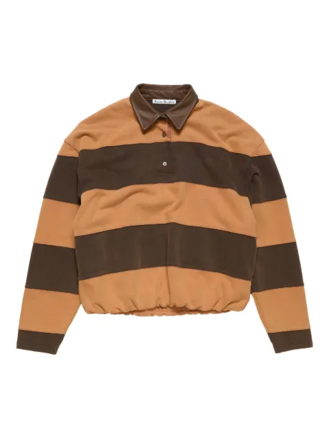 Acne Studios striped long-sleeve polo top 