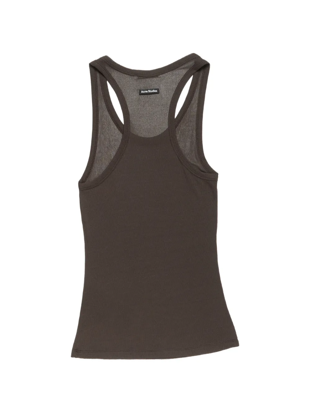 Acne Studios Ribgebreide tanktop Bruin