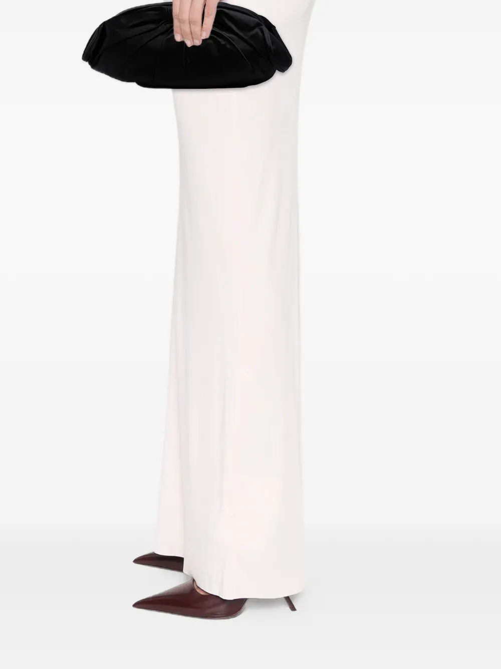 CHANEL Pre-Owned 2009-2010 CC Pleated Satin Frame Evening clutch bag | Black | Image 1