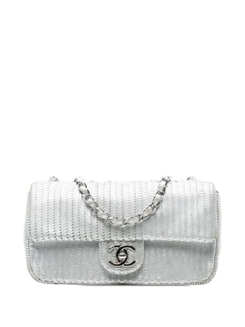 CHANEL Pre-Owned 2014 Small Metallic Lambskin Laser Cut Flap shoulder bag