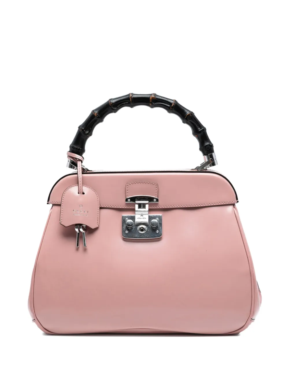 Gucci Pre-Owned 2016-2025 Medium Smooth Calfskin Bamboo Lady Lock handbag - Rosa